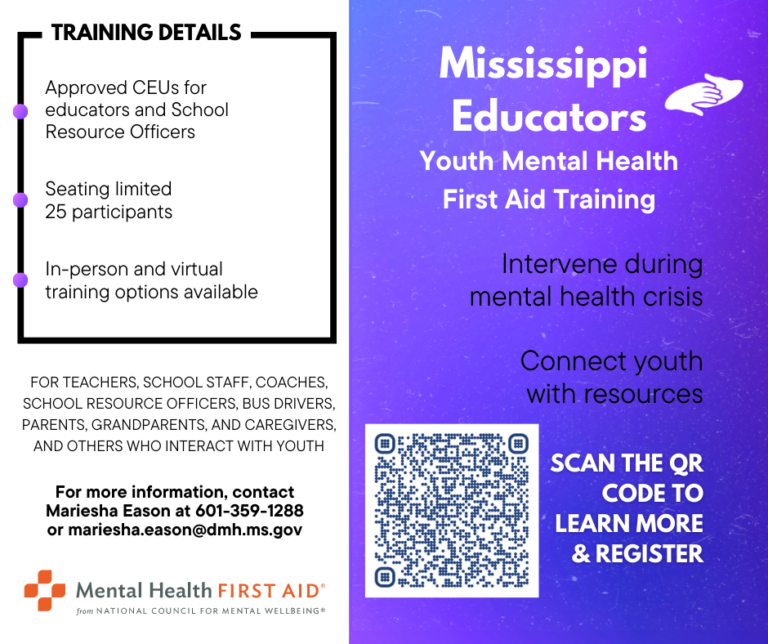 Summer 2023 Youth Mental Health First Aid Training Dates For Educators ...